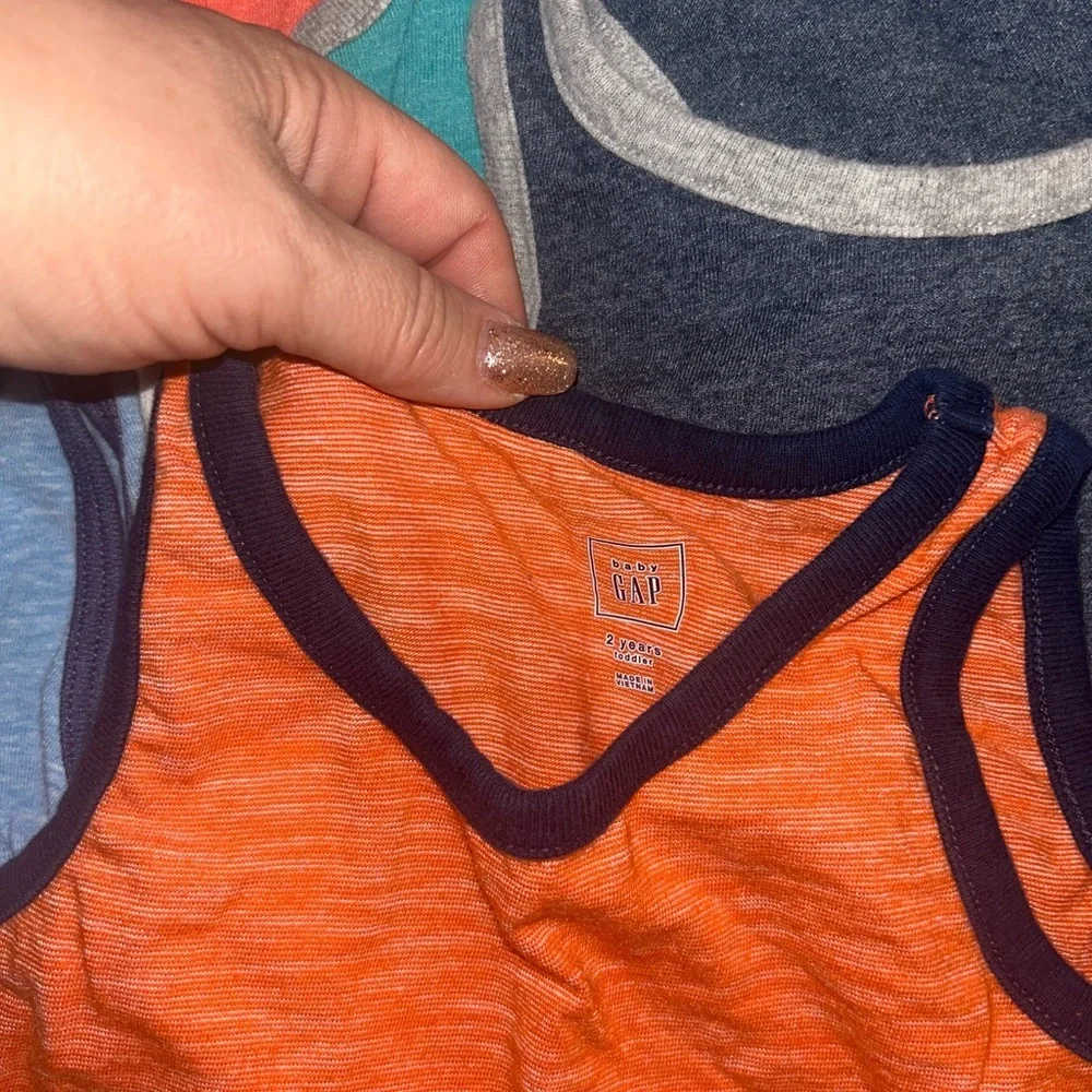 Lot of 7 different Kids Sleeveless Tank Tops - Assorted Colors size 2t - Picture 4 of 6